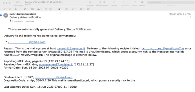 Message d'erreur avec Gmail.webp